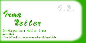 irma meller business card